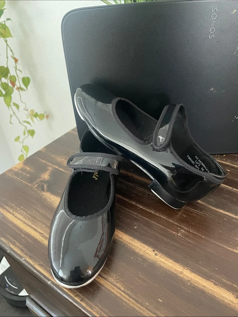 Girls Black Patent Mary Jane Shoes Tap Dance Shoes